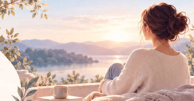 Ruhige Landschaft im Morgenlicht